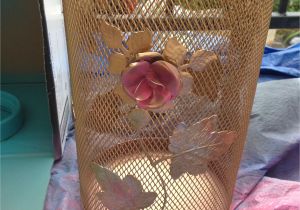 Decorative Metal Wire Trash Can Vintage Wire Wastebasket I Revamped A Little It Was Already A Brass