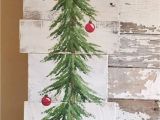 Decorative Pine Trees Christmas Tree Sign Farmhouse Decor Christmas Decoration White