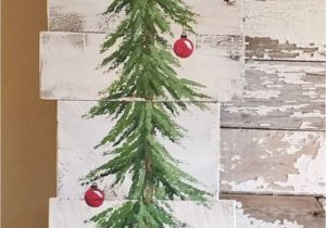 Decorative Pine Trees Christmas Tree Sign Farmhouse Decor Christmas Decoration White
