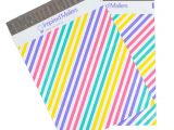 Decorative Poly Mailers Printed Poly Mailers 10×13 Pastel Stripes Pack Of 100 Products