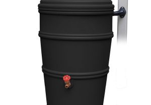 Decorative Rain Barrels Lowes Shop Earthminded 50 Gallon Recycled Black Hdpe Plastic Rain Barrel