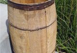 Decorative Rain Barrels Old Wooden Nail Keg Vintage Wood Barrel Metal Strapping Rustic