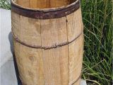 Decorative Rain Barrels Old Wooden Nail Keg Vintage Wood Barrel Metal Strapping Rustic