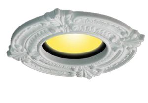 Decorative Recessed Can Light Covers White Ceiling Medallion Urethane Recessed Trim Rosette 6 Id X 10