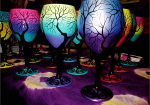 Decorative Shot Glasses Ideas Decorated Wine Glasses at the Nyc Jacob Javitz event Via