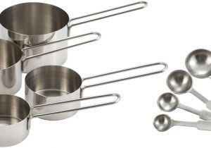 Decorative Silver Measuring Cups Stainless Steel Measuring Cup and Measuring Spoon Set Again Eco
