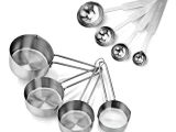 Decorative Stainless Steel Measuring Cups and Spoons 16 Piece Deluxe Stainless Steel Measuring Cup and Measuring Spoon