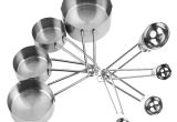 Decorative Stainless Steel Measuring Cups and Spoons 8 Pcs Set Stainless Steel Measuring Cup Kitchen Measuring tools Sets
