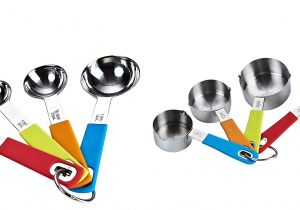 Decorative Stainless Steel Measuring Cups and Spoons Cook N Home Cook N Home 8 Piece Measuring Spoon Cup Set Reviews