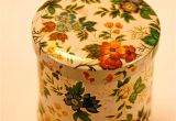 Decorative Tea Tins Vintage Tea Tin English Flowered Design by Lottalaceandvintage