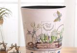 Decorative Wire Trash Can Hipsteen 19 19 19cm British Style Flamingo Pattern Trash Bin