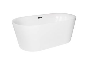 Deep Freestanding Bathtubs Shop Maykke Dewey 59 Inch White Oval Deep soaking