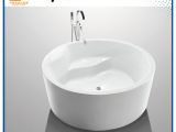 Deep Round Bathtubs White Round Freestanding Bathtub Acrylic Round soaking Tub