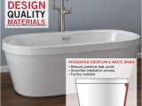 Delta Synergy Acrylic Freestanding Bathtub 68" X 36" Freestanding Tub with Integrated Waste and