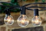 Deneve Lights 225ft 25 Bulbs String Lights Clear Globe G40 Bulb String Light Set