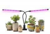 Desktop Plant Light 18w Dual Head Timing Grow Lamp 36 Led Chips with Red Blue Spectrum