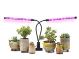 Desktop Plant Light 18w Dual Head Timing Grow Lamp 36 Led Chips with Red Blue Spectrum