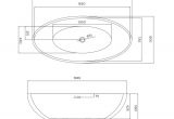 Dimensions Freestanding Bathtub 1685x800mm Alexandra Freestanding Bath Small