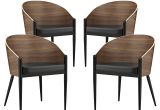 Dining Chairs Set Of 4 Cooper Dining Chairs Set Of 4 Walnut by Modway Furniture Furniture