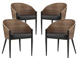 Dining Chairs Set Of 4 Cooper Dining Chairs Set Of 4 Walnut by Modway Furniture Furniture