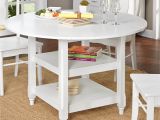 Dining Room Table with Wine Rack Underneath Shop Simple Living Cottage White Round Dining Table Free Shipping