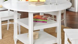 Dining Table with Wine Rack Underneath Shop Simple Living Cottage White Round Dining Table Free Shipping