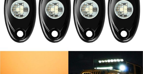 Dirt Bike Led Light Bar Amazon Com 4 Pods Led Rock Lights Kit Ampper Waterproof Underglow