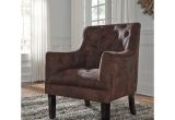 Distressed Leather Accent Chair Tufted Accent Chair In Distressed Brown Faux Leather by
