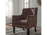 Distressed Leather Accent Chair Tufted Accent Chair In Distressed Brown Faux Leather by