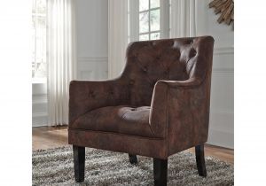 Distressed Leather Accent Chair Tufted Accent Chair In Distressed Brown Faux Leather by