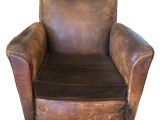 Distressed Leather Accent Chair Yummy Distressed Leather and Velvet French Club Chair In