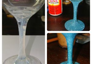 Diy Decorative Shot Glasses Diy Custom Wine Glass with Glitter Stem the Gift Of Giving