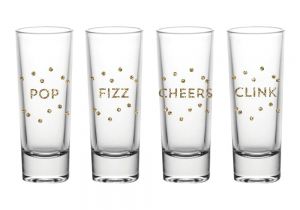 Diy Decorative Shot Glasses Pop Fizz Cheers Clink Shot Glasses Set Of 4 Currently