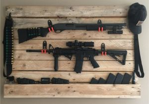 Diy Gun Rack for Wall Pallet Gun Rack Puppyzolt Pinterest Guns Pallets and Weapons