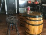Diy Whiskey Barrel Wine Rack Re Purposed Authentic Jack Daniels Whiskey Barrel Table Bar