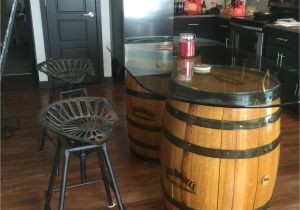 Diy Whiskey Barrel Wine Rack Re Purposed Authentic Jack Daniels Whiskey Barrel Table Bar