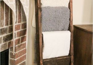 Diy Wooden Blanket Rack Diy Blanket Ladder Just 12 for This Super Easy Wooden Ladder