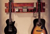 Diy Wooden Guitar Rack Wood Guitar Wall Stand Made Recycling Pallets Wood Design