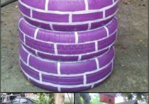 Do It Yourself Garden Art Projects Wishing Well Planter Made From Recycled Tires Pinterest Tired