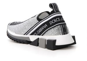 Dolce &amp; Gabbana Light Blue for Her Dolce Gabbana Crystal Embellished Sneakers Oluxury