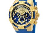 Dolce &amp; Gabbana Light Blue for Her Invicta Bolt Chronograph Gold and Blue Dial Mens Watch 24698 Bolt
