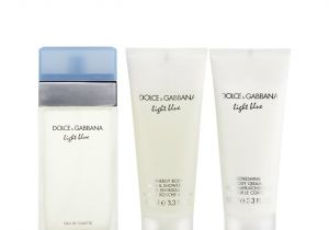 Dolce and Gabbana Light Blue Gift Set Light Blue Gift Set Eau De toilette Body Cream and Shower Gel for