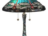 Dragonfly Stained Glass Lamps for Sale New Dale Tiffany Lamp Blue Cone Dragonfly Table Lamp Glass