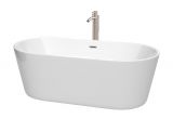 Drain for Freestanding Bathtub 67" Carissa Freestanding Bathtub In White with Drain and