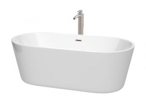 Drain for Freestanding Bathtub 67" Carissa Freestanding Bathtub In White with Drain and