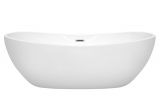 Drain for Freestanding Bathtub 70" Freestanding Bathtub In White Drain and Overflow Trim