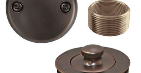 Drain Kit for Bathtub Oil Rubbed Bronze Lift and Turn Tub Drain Bathtub