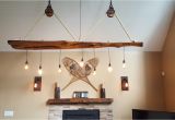 Driftwood Light Fixture Driftwood Chandelier with Pulleys Rope Chains Driftwood