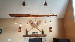 Driftwood Light Fixture Driftwood Chandelier with Pulleys Rope Chains Driftwood