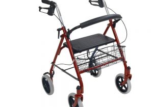 Drive Medical Duet Rollator Transport Chair Combo Drive 4 Wheel Rollator Walker with Fold Up Removable Back Support